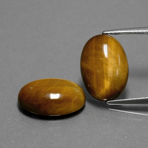 9.01 ct Brown Tiger's Eye Gemstone, Tiger's Eye Gem in Oval Cabochon Shape for Sale.