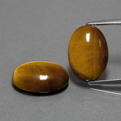 Medium Brown Tiger's Eye Gem - 4.5ct Oval Cabochon (ID: 391016)