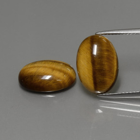4.5ct Oval Cabochon Gold Brown Tiger's Eye for sale thumb image of 4.5ct Oval Cabochon Gold Brown Tiger's Eye (ID: 391031)
