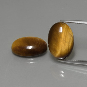 8.96 ct Brown Tiger's Eye Gemstone, Tiger's Eye Gem in Oval Cabochon Shape for Sale.