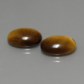 8.96 ct Brown Tiger's Eye Stone, Natural Tiger's Eye in Oval Cabochon Shape for Sale