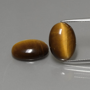 8.96 ct Brown Tiger's Eye Gemstone, Tiger's Eye Gem in Oval Cabochon Shape for Sale.