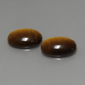 8.96 ct Brown Tiger's Eye Stone, Natural Tiger's Eye in Oval Cabochon Shape for Sale