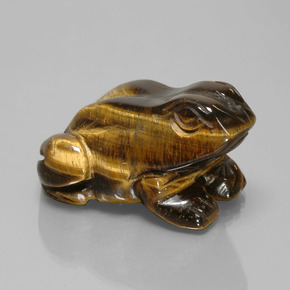 Mm 47 8 X 39 Ct 284 94 عين النمر ذهب البنى منحوتة ضفدع