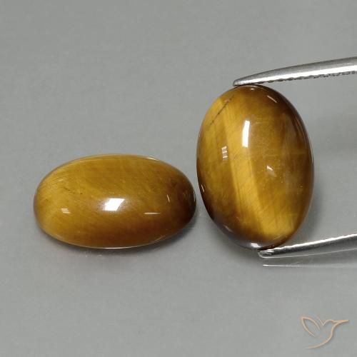 Medium Brown Tiger's Eye Gem - 4.6ct Oval Cabochon (ID: 396405)