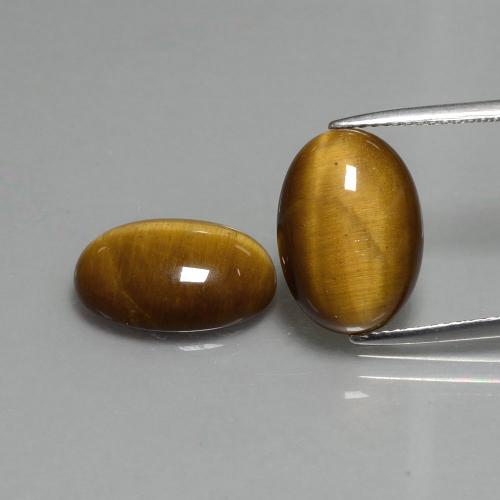 Warm Brown Tiger's Eye Gem - 4.6ct Oval Cabochon (ID: 396479)
