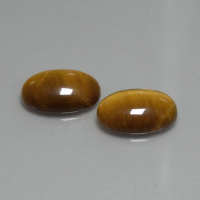 9.04 ctw Brown Tiger's Eye Stones, Natural Tiger's Eye in Oval Cabochon Shape for Sale