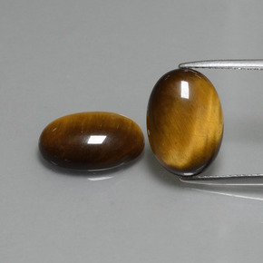 Golden Brown Tiger's Eye Gem - 4.5ct Oval Cabochon (ID: 396484)