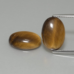 4.4ct Oval Cabochon Gold Brown Tiger's Eye Gem for sale 4.4ct Oval Cabochon Gold Brown Tiger's Eye Gem (ID: 396979)