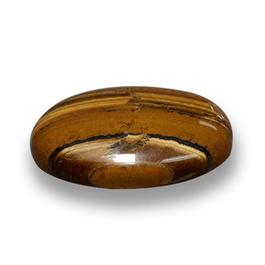 33.59 ct Brown Tiger's Eye Stone, Natural Tiger's Eye in Oval Cabochon Shape for Sale