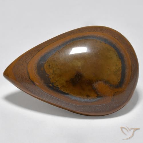 43.20 ct Brown Tiger's Eye Stone, Natural Tiger's Eye in Pear Cabochon Shape for Sale