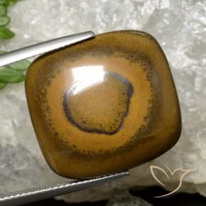 26.35 ct Brown Tiger's Eye Stone, Natural Tiger's Eye in Cushion Cabochon Shape for Sale