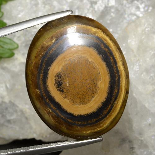 Warm Brown Tiger's Eye Gem - 23.1ct Oval Cabochon (ID: 471076)