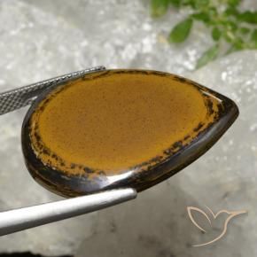 Tiger's Eye Gemstone in 28.4 x 23.3 mm Size for Sale, Tiger's Eye Stone in Brown Color