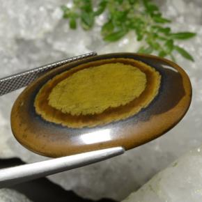 Tiger's Eye Gemstone in 33 x 23.5 mm Size for Sale, Tiger's Eye Stone in Cedar Brown Color