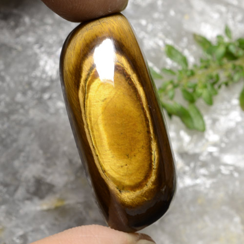 Golden Brown Tiger's Eye Gem - 49.8ct Fancy Cabochon (ID: 471278)
