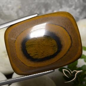 42.78 ct Brown Tiger's Eye Stone, Natural Tiger's Eye in Cushion Cabochon Shape for Sale