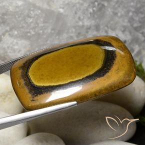 Tiger's Eye Gemstone in 41.7 x 29.4 mm Size for Sale, Tiger's Eye Stone in Warm Brown Color