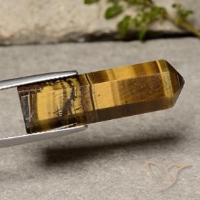 21.64 ct Brown Tiger's Eye Stone, Natural Tiger's Eye in Pencil Cut Shape for Sale