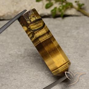 Tiger's Eye Gemstone in 30.9 x 9.4 mm Size for Sale, Tiger's Eye Stone in Warm Brown Color