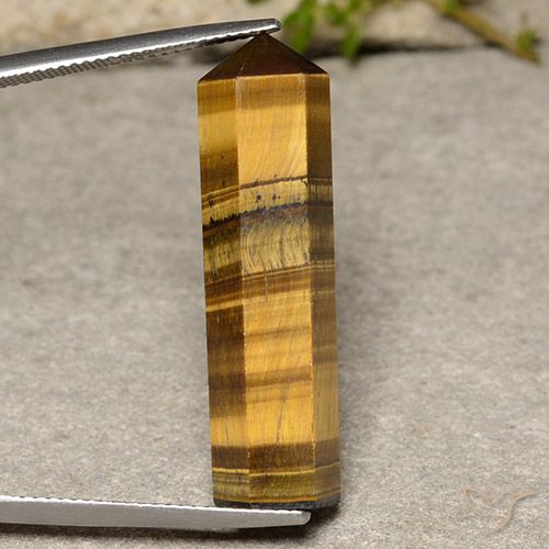 21.63ct Natural Yellowish Brown Tiger's Eye, Fancy, Opaque