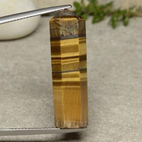 Marrón claro Ojo de Tigre Gema - 21.5ct Lápiz (ID: 486408)