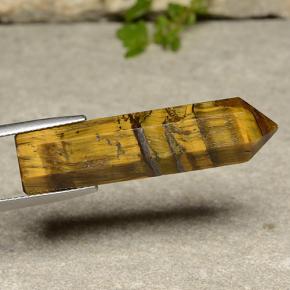 24.29 ct Brown Tiger's Eye Stone, Natural Tiger's Eye in Pencil Shape for Sale