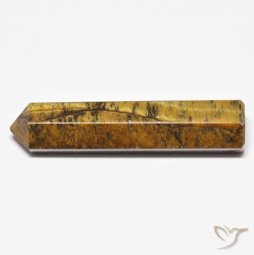 Tiger's Eye Gemstone in 36.2 x 8.9 mm Size for Sale, Tiger's Eye Stone in Warm Brown Color