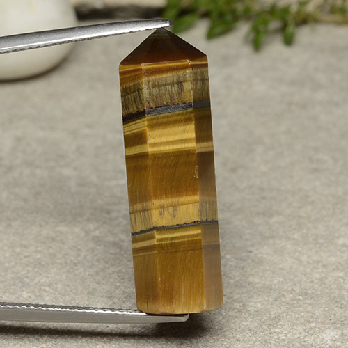Warm Brown Tiger's Eye Gem - 21.2ct Pencil (ID: 486415)