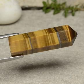 21.18 ct Brown Tiger's Eye Stone, Natural Tiger's Eye in Pencil Shape for Sale