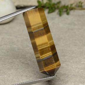 Tiger's Eye Gemstone in 29.6 x 9.5 mm Size for Sale, Tiger's Eye Stone in Warm Brown Color