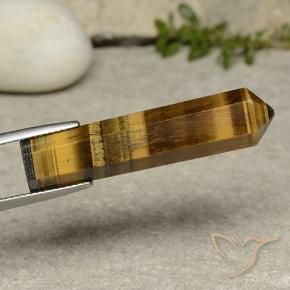 19.94 ct Brown Tiger's Eye Stone, Natural Tiger's Eye in Pencil Cut Shape for Sale