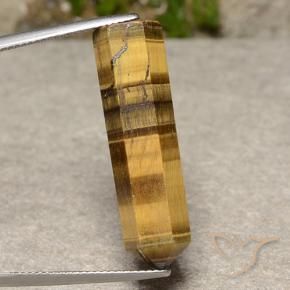 Tiger's Eye Gemstone in 31.7 x 8.7 mm Size for Sale, Tiger's Eye Stone in Golden Brown Color