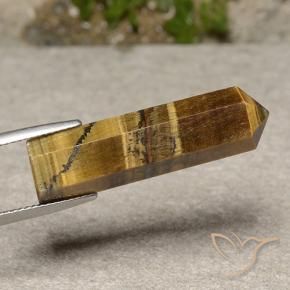 19.17 ct Brown Tiger's Eye Stone, Natural Tiger's Eye in Pencil Cut Shape for Sale
