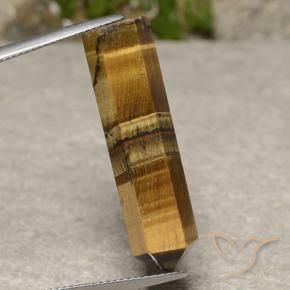 Tiger's Eye Gemstone in 31.4 x 8.6 mm Size for Sale, Tiger's Eye Stone in Golden Brown Color