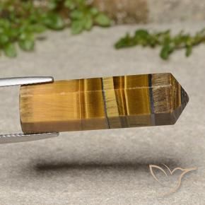 21.30 ct Brown Tiger's Eye Stone, Natural Tiger's Eye in Pencil Cut Shape for Sale