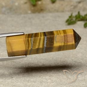 22.27 ct Brown Tiger's Eye Stone, Natural Tiger's Eye in Pencil Cut Shape for Sale