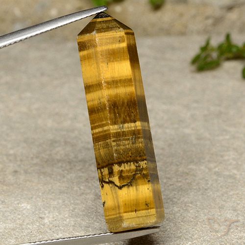 22.34ct Natural Yellowish Brown Tiger's Eye, Fancy, Opaque
