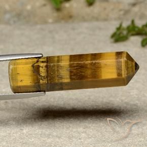 22.34 ct Brown Tiger's Eye Stone, Natural Tiger's Eye in Pencil Cut Shape for Sale