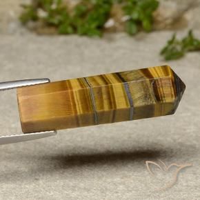 21.50 ct Brown Tiger's Eye Stone, Natural Tiger's Eye in Pencil Cut Shape for Sale