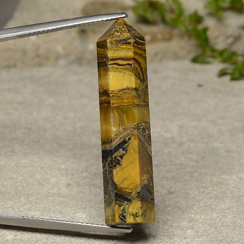 Medium-Dark Brown Tiger's Eye Gem - 23.8ct Pencil (ID: 486491)
