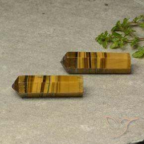 42.97 ctw Brown Tiger's Eye Stones, Natural Tiger's Eye in Pencil Cut Shape for Sale