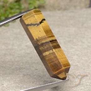 Tiger's Eye Gemstone in 30 x 9.3 mm Size for Sale, Tiger's Eye Stone in Golden Brown Color