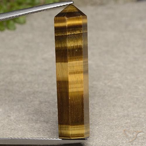 20.28ct Natural Yellowish Brown Tiger's Eye, Fancy, Opaque