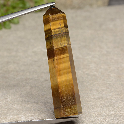 Golden Brown Tiger's Eye Gem - 19.2ct Pencil (ID: 486547)