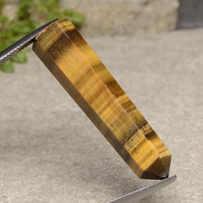 Tiger's Eye Gemstone in 35.5 x 8.5 mm Size for Sale, Tiger's Eye Stone in Golden Brown Color