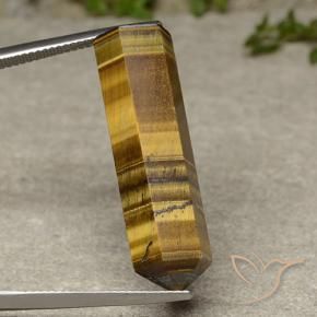 Tiger's Eye Gemstone in 32 x 9.7 mm Size for Sale, Tiger's Eye Stone in Light Brown Color