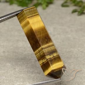 Tiger's Eye Gemstone in 30.5 x 9.2 mm Size for Sale, Tiger's Eye Stone in Golden Brown Color