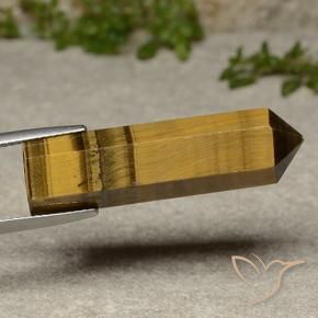23.42 ct Brown Tiger's Eye Stone, Natural Tiger's Eye in Pencil Cut Shape for Sale