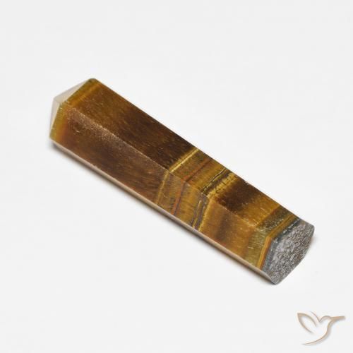 19.10 ct Brown Tiger's Eye Stone, Natural Tiger's Eye in Pencil Cut Shape for Sale